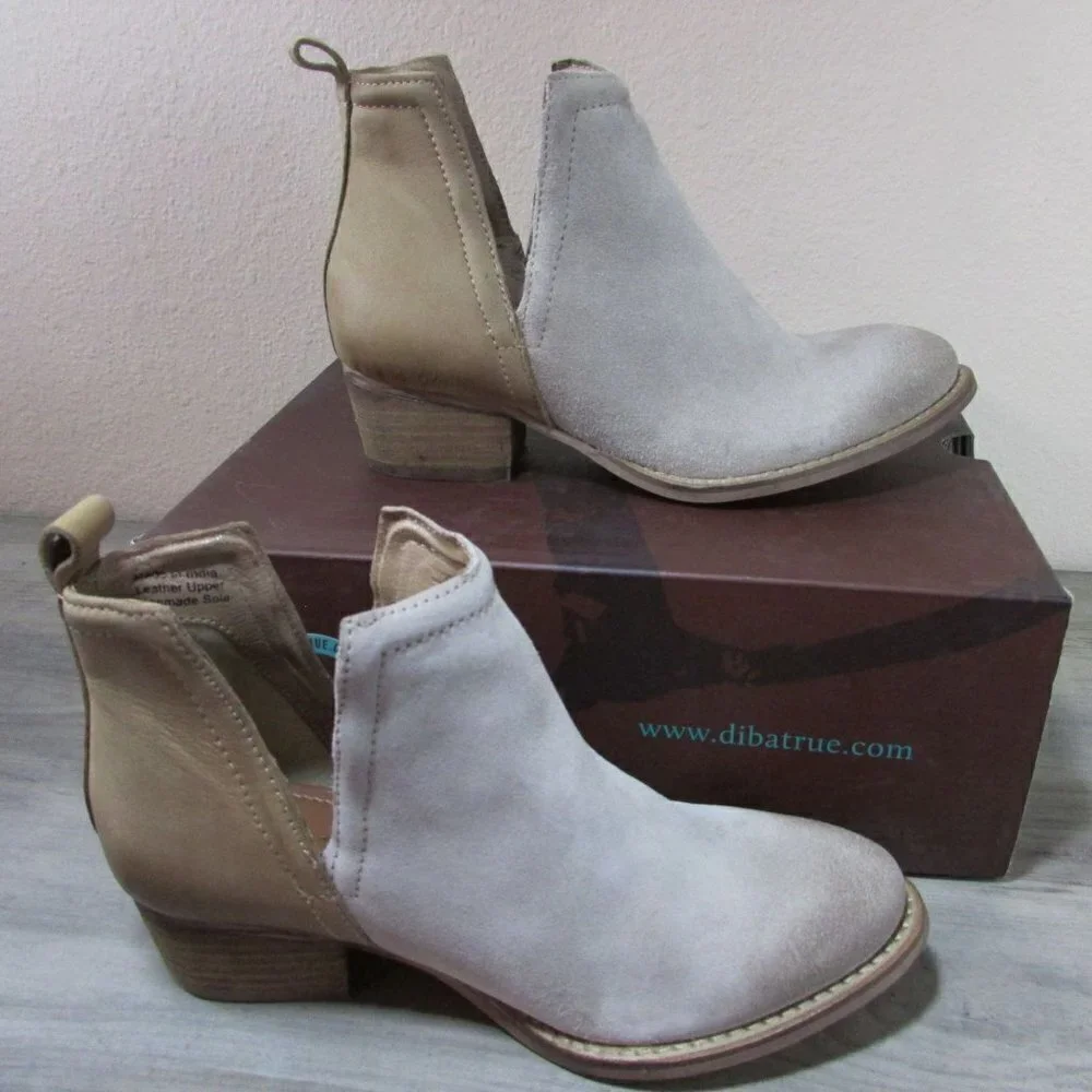 Diba True Women's Stop by Almond Toe Pull on Booties - Sand/Cognac 54620
